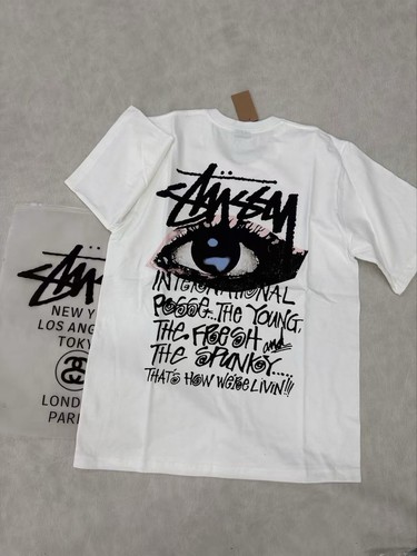 Stussy white eye print - eye, t-shirt