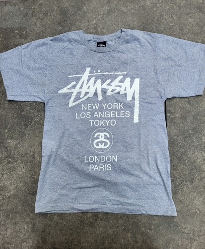 Stussy world tour logo shirt - world, t-shirt