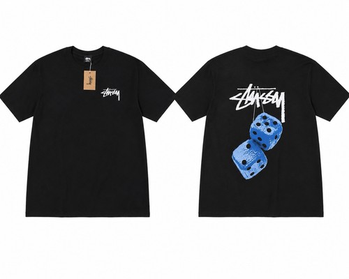 Stussy black graphic dice logo - black,