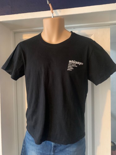 Black stussy shirt - black,
