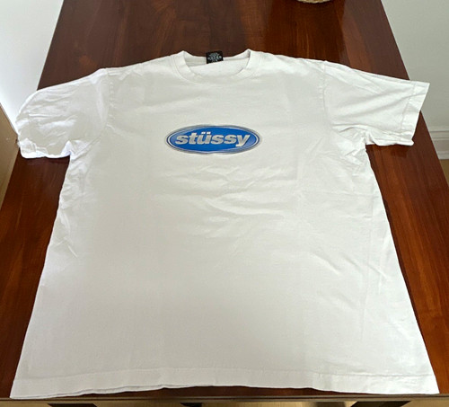 Stüssy white graphic logo - white,