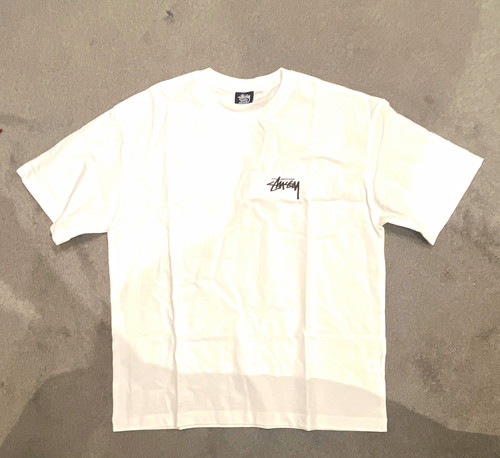 Stussy mens white graphic logo - mens,