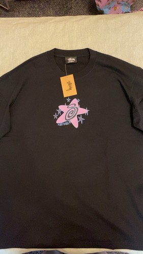 Black stüssy graphic shirt - black, t-shirt