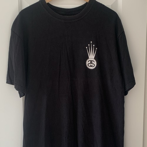 Stussy black men - black, t-shirt