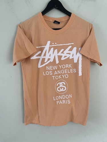 Stussy light orange spellout - light,