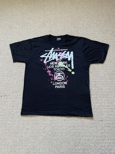 Black stussy men shirt - men's, t-shirt
