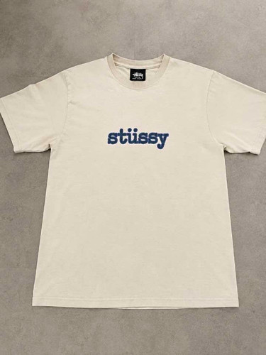Stussy beige logo men - beige, men's