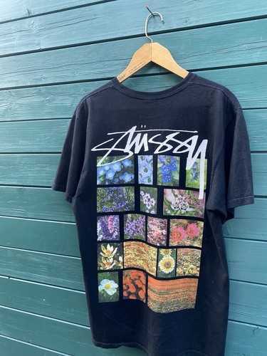 Stüssy flower grid shirt - grid, t-shirt
