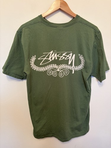 Stussy wreath tee green - green, t