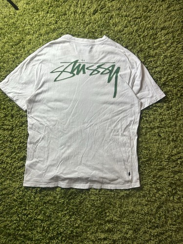Stussy green logo shirt - green, t-shirt